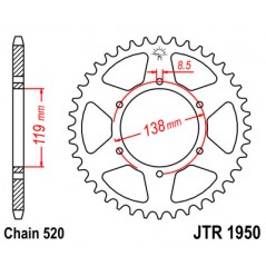 Ring, transmission, rear, steel  JT 1950