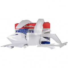 Complete white plastic fairing kit