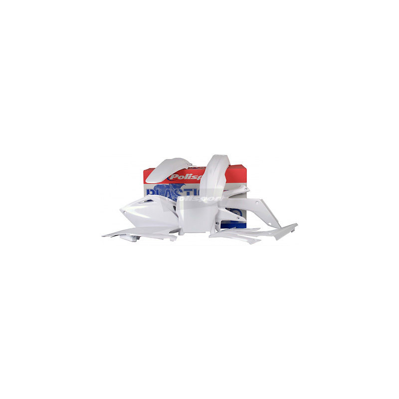Complete white plastic fairing kit