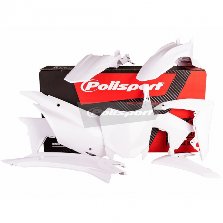 Complete white plastic fairing kit