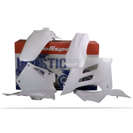 Complete white plastic fairing kit