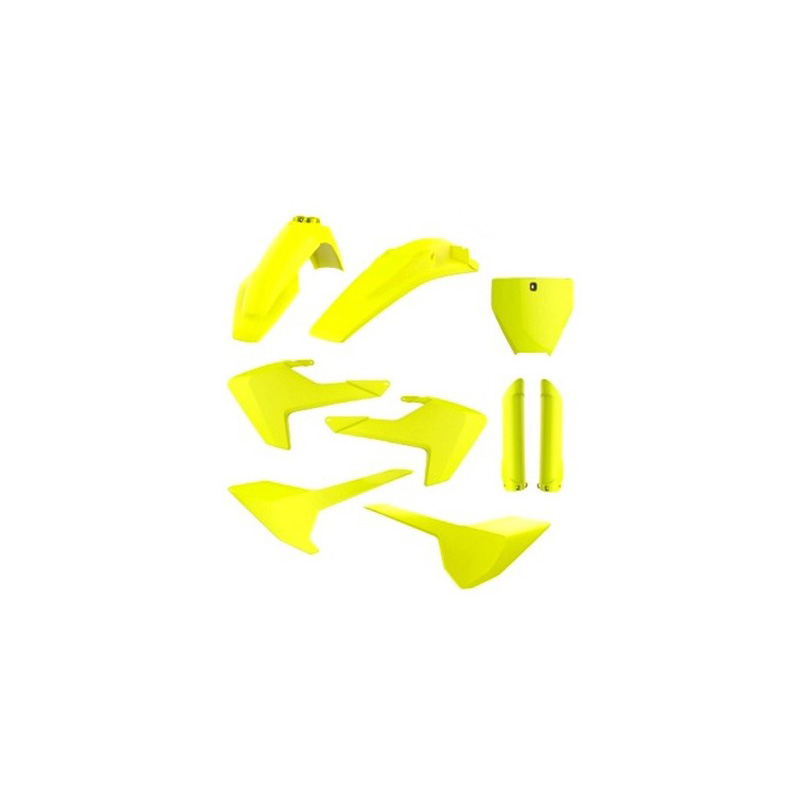 Complete plastic kit Husqvarna yellow fluor 90741