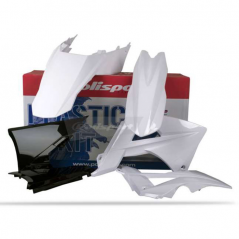 Complete plastic plastic fairing kit white / black / white