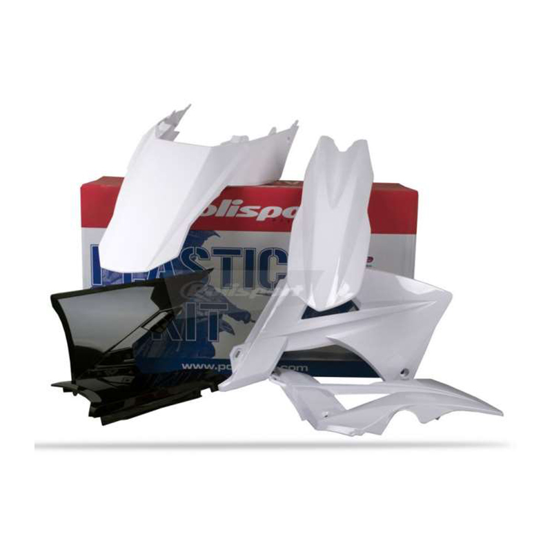 Complete plastic plastic fairing kit white / black / white