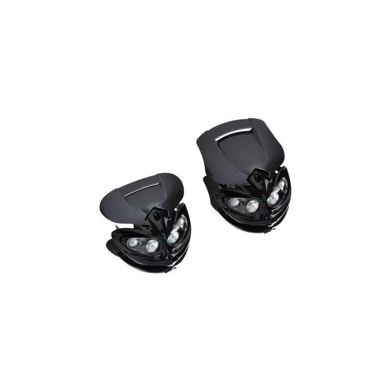 PUIG Mascara o careta bifaro con dos viseras 155 y 265mm MAGIC no homologada 2550