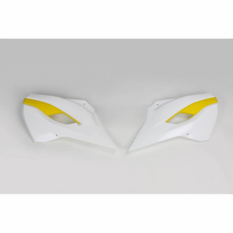 White / Yellow Radiator Side Plastics HU03353-W