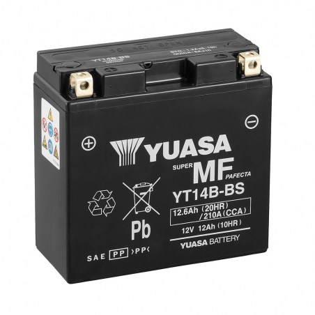 YUASA BATERIA YT14B-BS Combipack (con electrolito) 61350