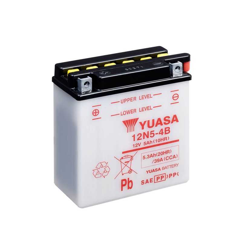 YUASA Batería 12N5.5-3B Combipack con electrolito - Reemplaza YB5L-B de 61354