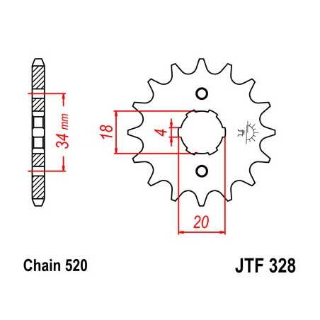 Pinion, attack, transmission front
