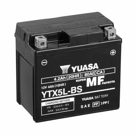 YUASA Batería YTX5L-BS Combipack de para reemplazar modelos convencionales 61318