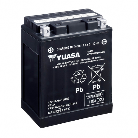 YUASA BATTERY YTX14AH-BS Combipack (con electrolito) 61374