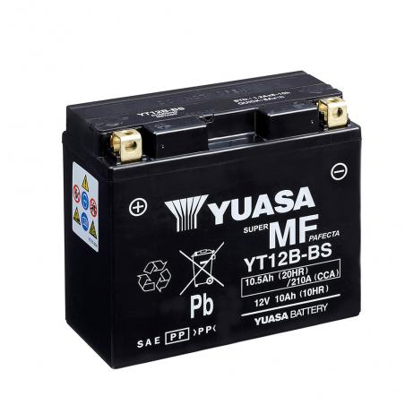 YUASA BATERIA YT12B-BS Combipack (con electrolito) 61320