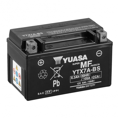 YUASA BATTERY YTX7A-BS Combipack (con electrolito) 61321