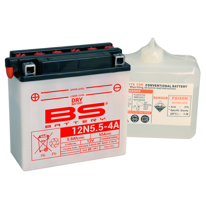 BS BATTERY BATERIA 12N5 5-4A 14845