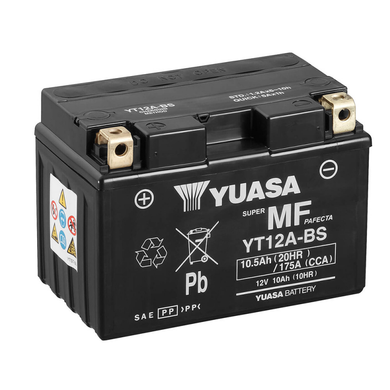 YUASA BATERIA YT12A-BS Combipack (con electrolito) 61386