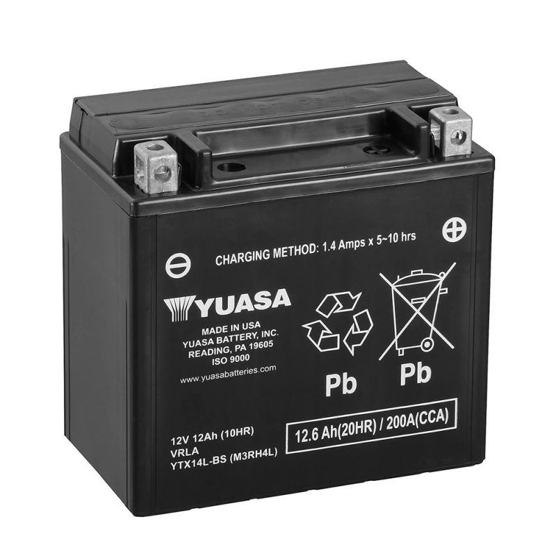 YUASA BATERIA YTX14L-BS Combipack (con electrolito) 61387
