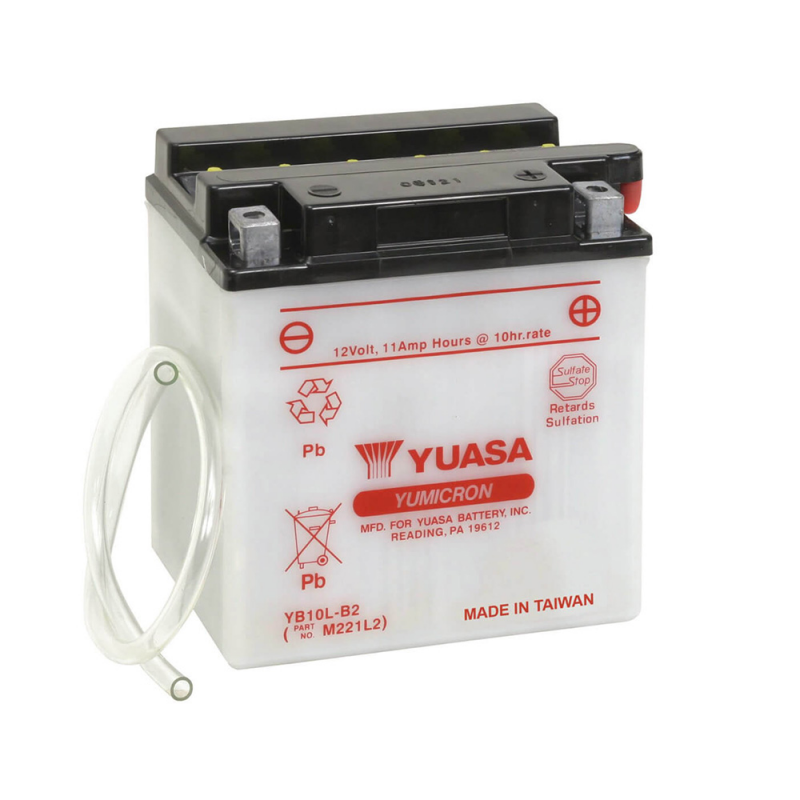 YUASA Bateria YB10L-B2 Combipack con electrolito - Reemplaza YTX16-BS-1 Marca 61390