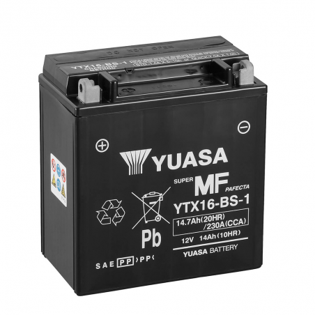 YUASA BATERIA YTX16-BS-1 Combipack (con electrolito) 61391