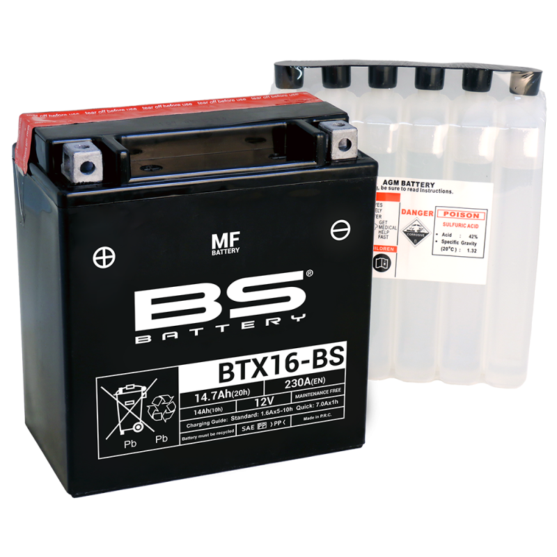 BS BATTERY BATERIA BTX16-BS 14451