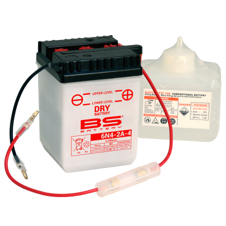 BS BATTERY Bateria 6N4-2A-4 - High performance for motorcycles and more 15228
