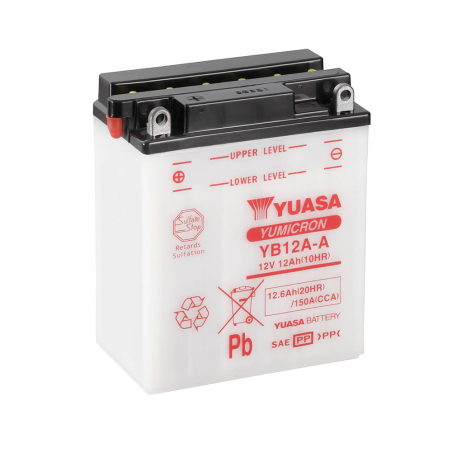 YUASA YB12A-A Combipack battery with brand electrolyte 61339