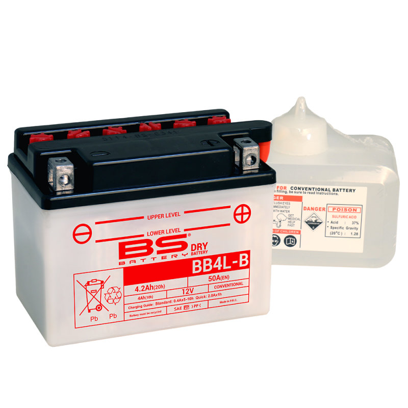 BS BATTERY BATERIA YB4L-B fresh pack 16647