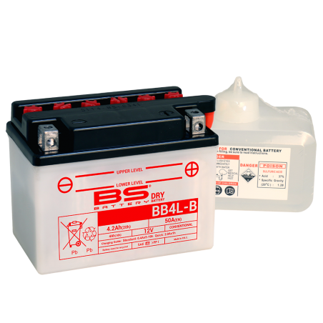 BS BATTERY BATERIA YB4L-B fresh pack 16647