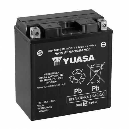 YUASA BATERIA YTX20CH-BS Combipack (con electrolito) 61343