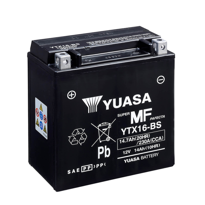 YUASA BATTERY YTX16-BS Combipack (con electrolito) 61344