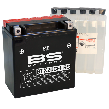 BS BATTERY Batería BTX20CH-BS de 12V y 18,9AH sin mantenimiento 14453