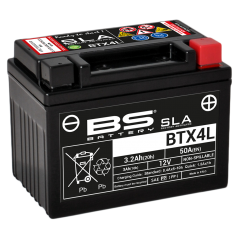 BS BATTERY BTX4L Activated (FA) for High Performance Motorcycles - AGM Technology and VRLA 35597