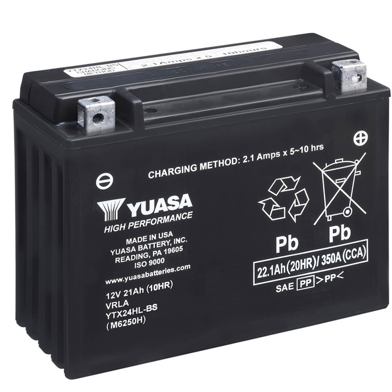 YUASA BATERIA YTX24HL-BS Combipack (con electrolito) 61400
