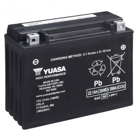 YUASA BATTERY YTX24HL-BS Combipack (con electrolito) 61400