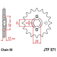Pinion, attack, transmission front