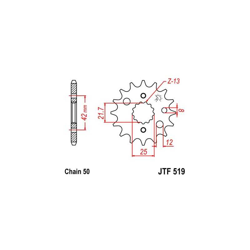 Pinion, attack, transmission front  HFA4503
