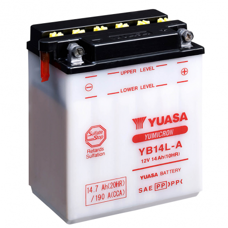 YUASA BATERIA YB14L-A Dry charged (sin electrolito) 61415