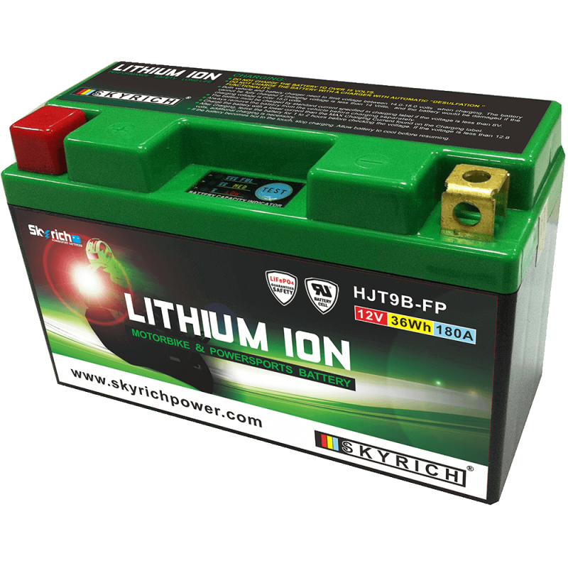 SKYRICH Bateria de litio con indicador carga LIT9B 327111