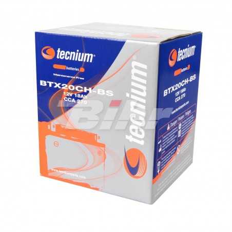 TECNIUM BTX20CH-BS 12V and 18Ah maintenance-free motorcycle battery 329816