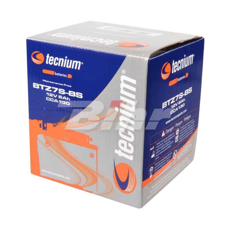 TECNIUM Bateria sin mantenimiento BTZ7S-BS de 12V y 6AH - Reemplaza a YTZ7S-BS Marca 329023