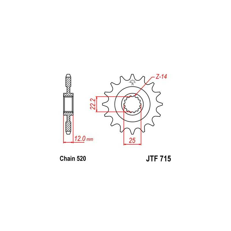 Pinion, attack, transmission front
