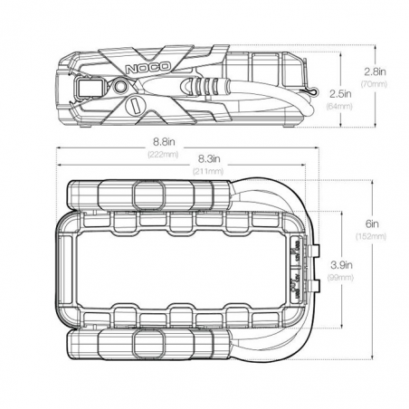 Jump starter NOCO HD 2000A LITHIUM 12V