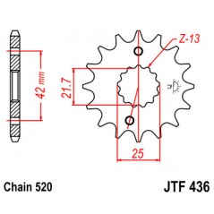 Pinion, attack, transmission front