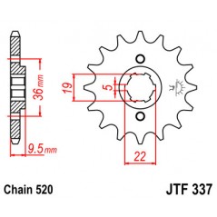 Pinion, attack, transmission front