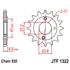Pinion, attack, transmission front