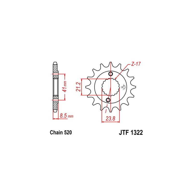 Pinion, attack, transmission front