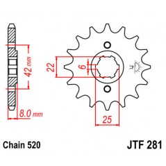 Pinion, attack, transmission front