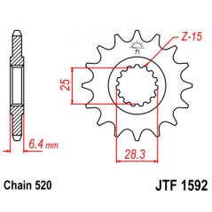 Pinion, attack, transmission front  HF560