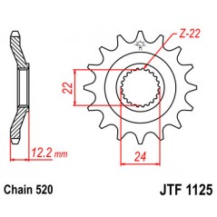 Pinion, attack, transmission front