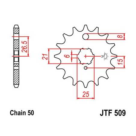 Pinion, attack, transmission front