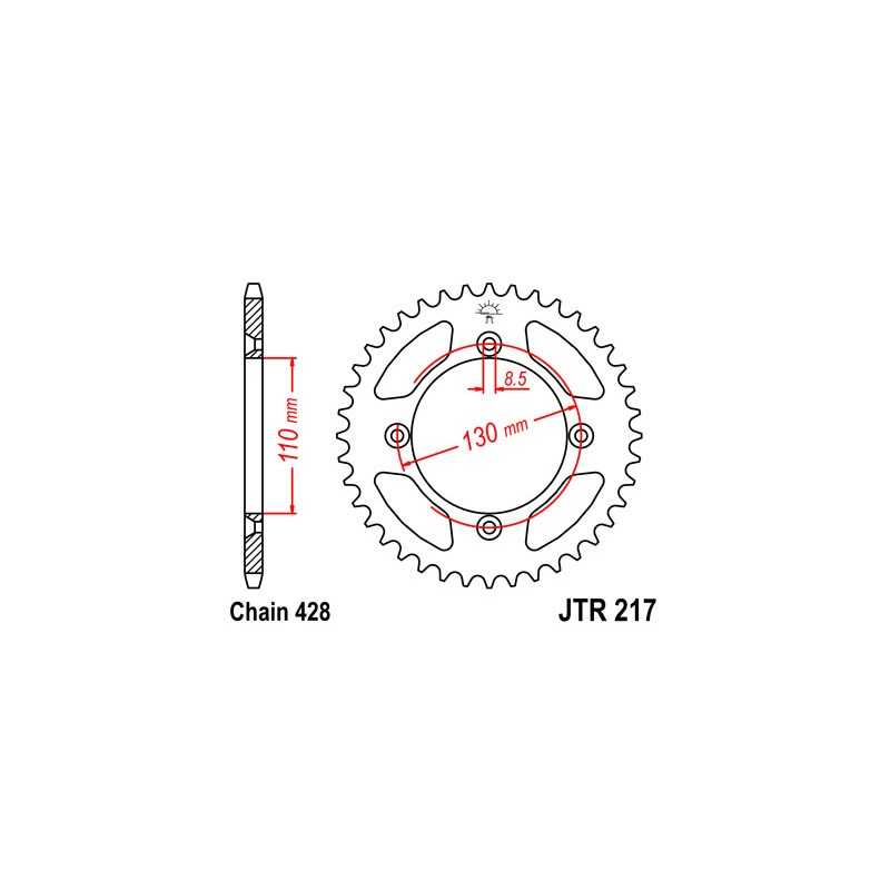 JT SPROCKETS Corona plato transmision trasero R2175